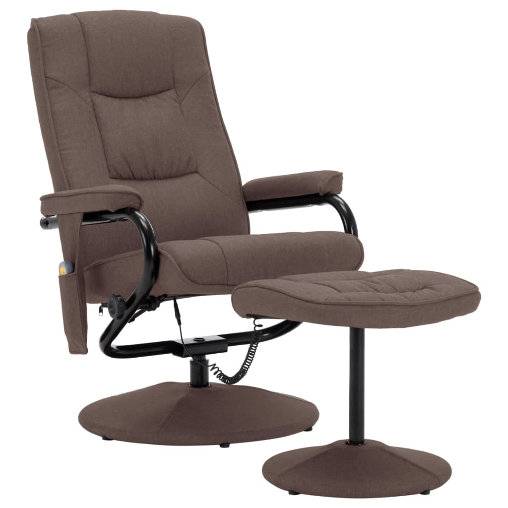 vidaXL Swivel Recliner Accent Recliner Armchair for Home Theater Cinema Fabric