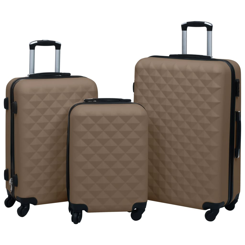 vidaXL Suitcase Set 3 Pcs Travel Luggage Suitcase Bag Hardcase Trolley Set ABS