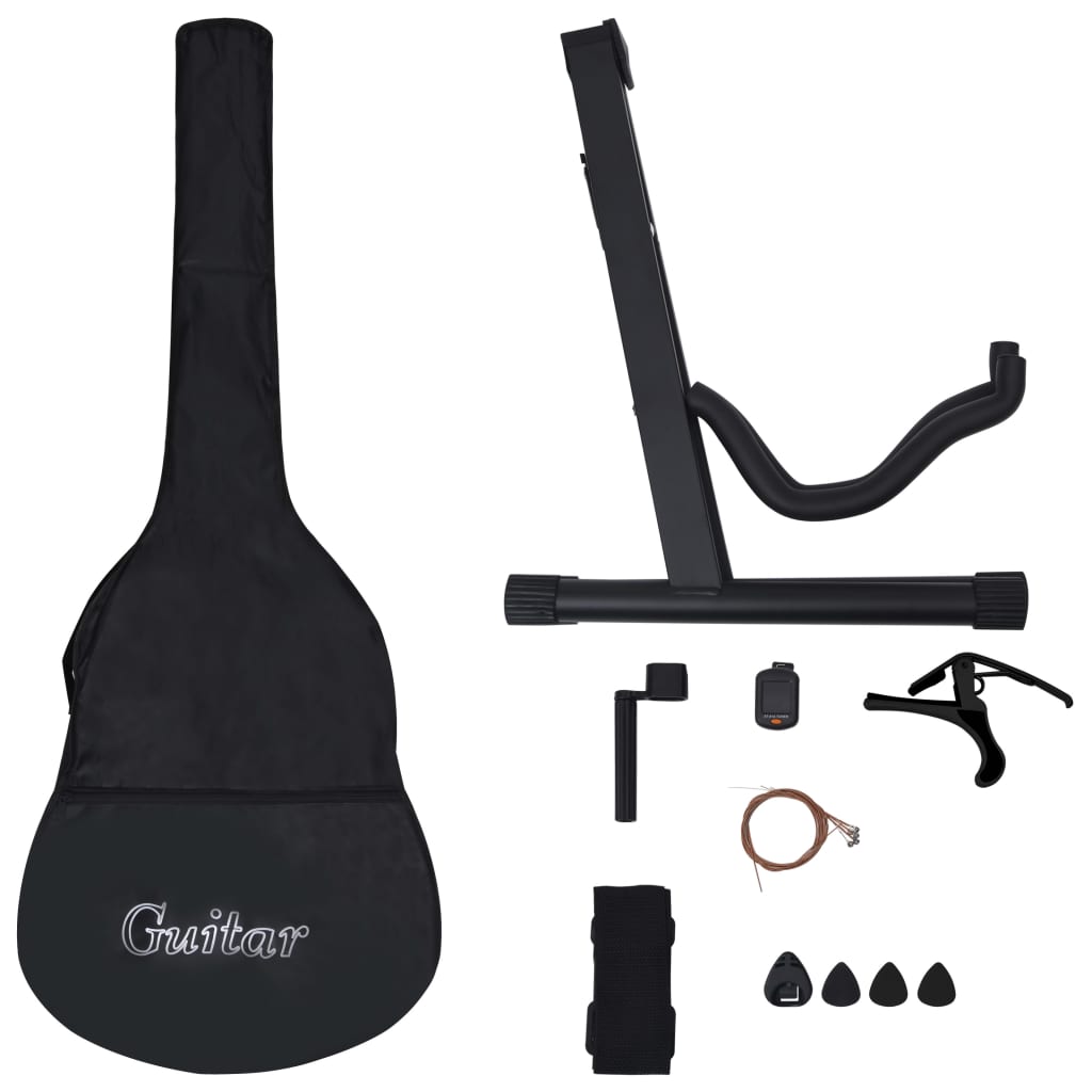 NNEVL 12 Piece Classical Guitar Beginner Set 4/4 39"