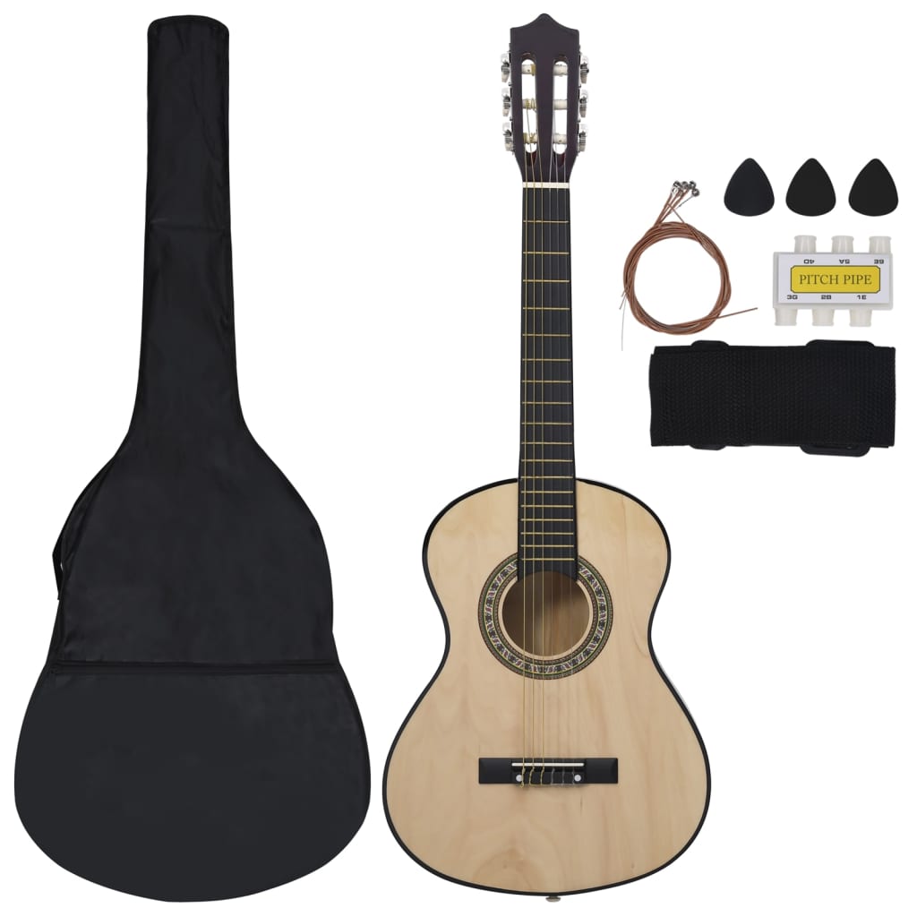 NNEVL 8 Piece Classical Guitar Children Beginner Set 1/2 34"