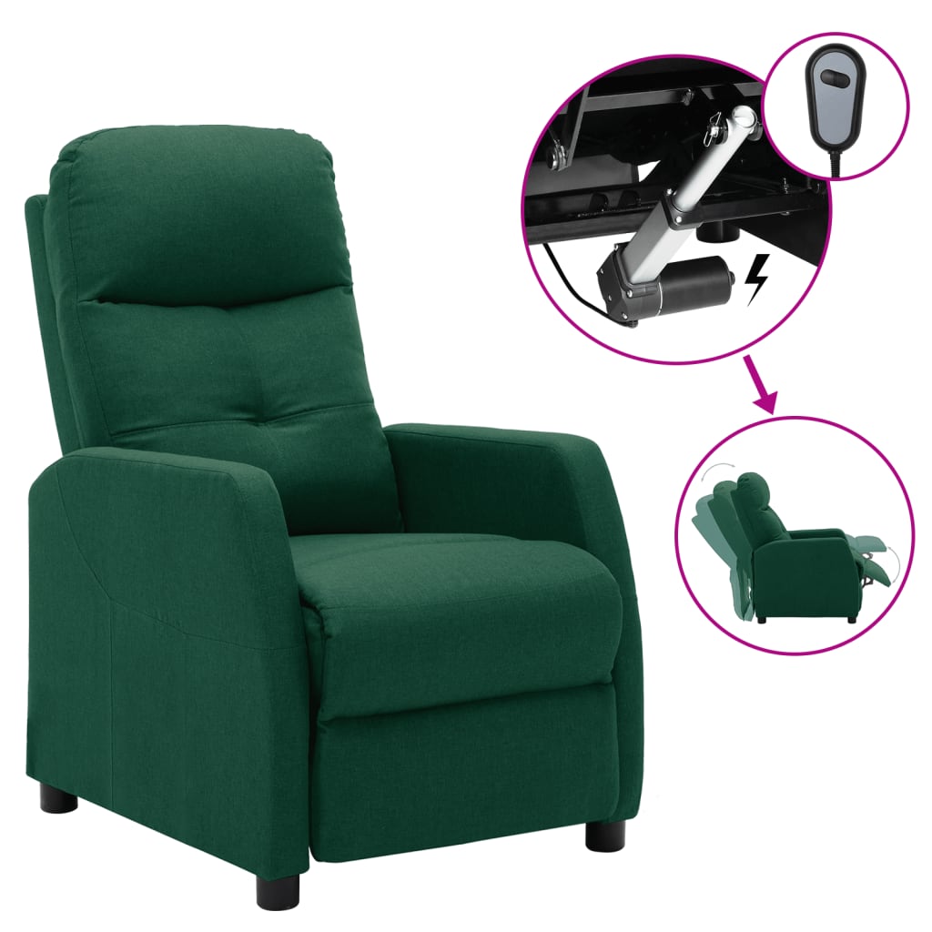vidaXL Massage Recliner Chair Push Armchair for Home Theater Cinema Fabric