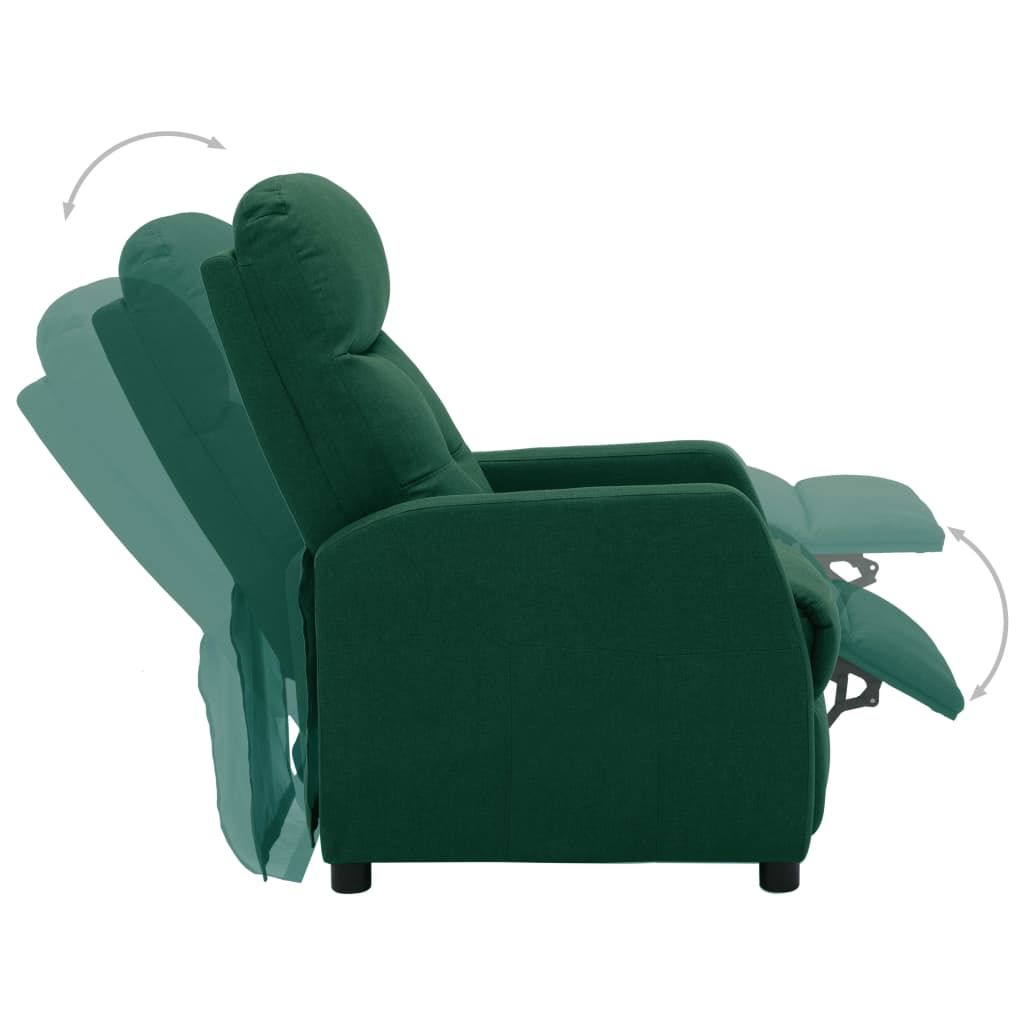 vidaXL Massage Recliner Chair Push Armchair for Home Theater Cinema Fabric