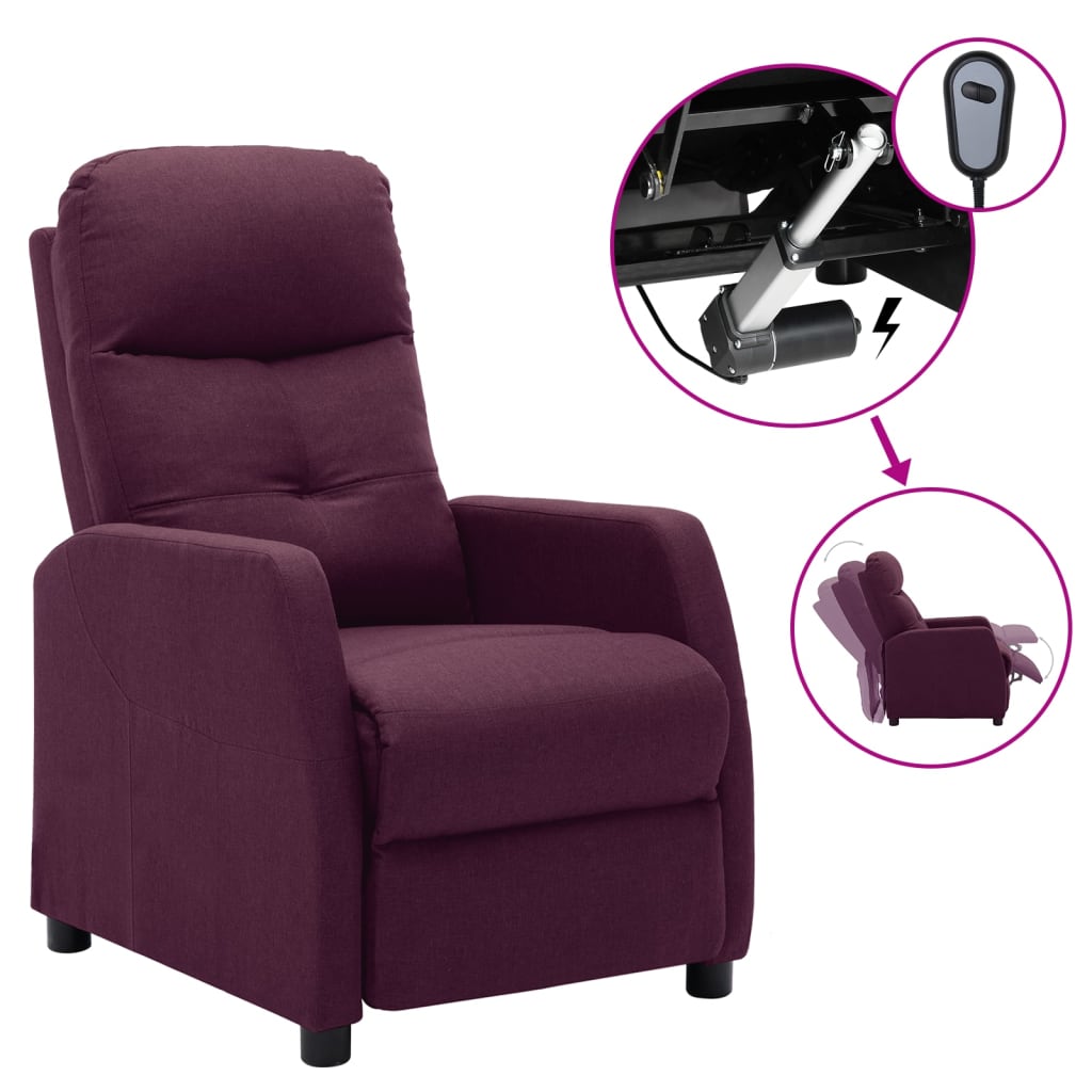 vidaXL Massage Recliner Chair Push Armchair for Home Theater Cinema Fabric