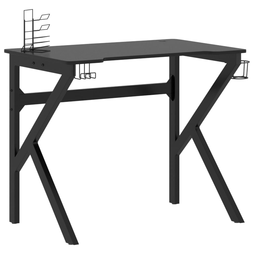 vidaXL Gaming Desk with K Shape Legs Home Office Computer Table Furniture