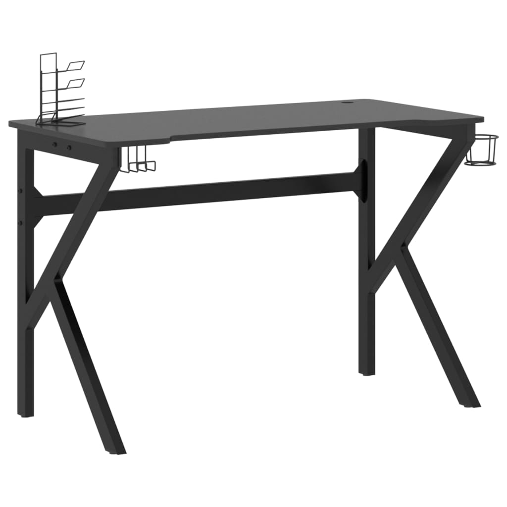 vidaXL Gaming Desk with K Shape Legs Home Office Computer Table Furniture