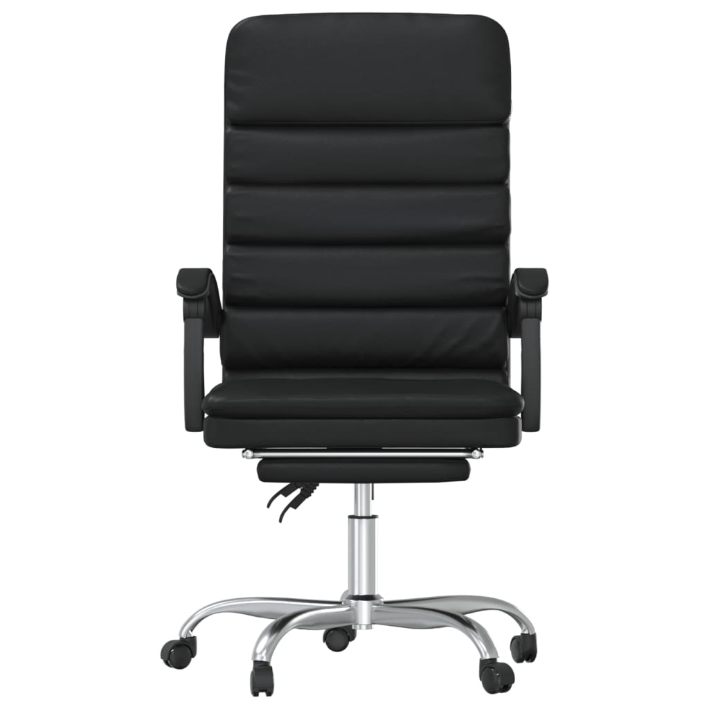 vidaXL Chair Reclining Desk Chair with Wheels for Living Room Faux Leather