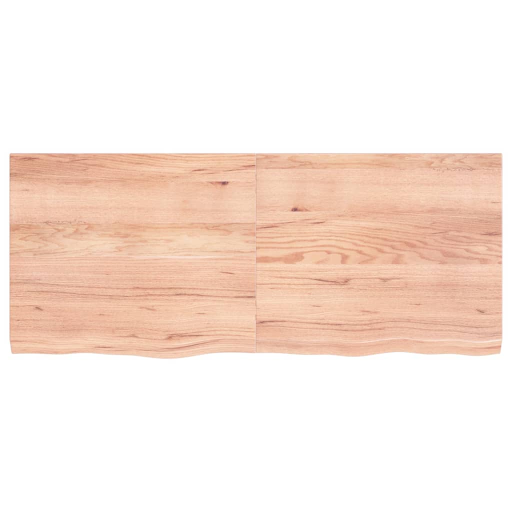 NNEVL Table Top Light Brown 120x50x4 cm Treated Solid Wood Oak