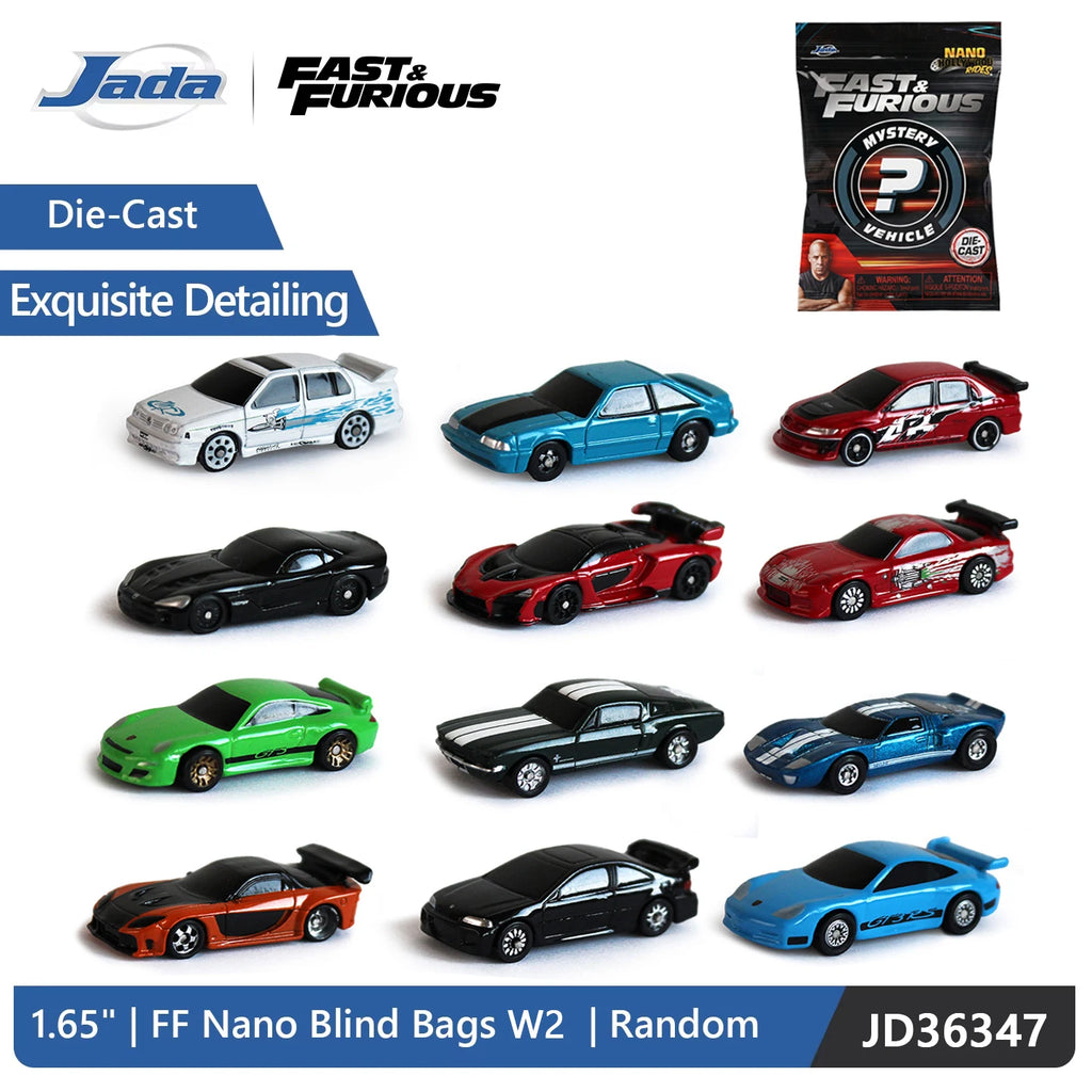 JADA W2 Fast & Furious 1:128 Diecast Metal Mini Cars Blind Box (Wave 2) - Random Movie Vehicle Collection