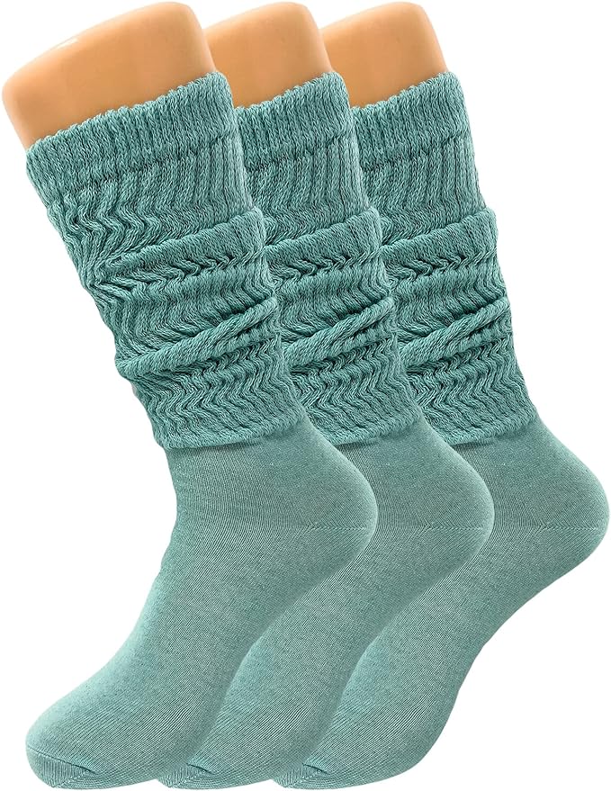 Women's Slouch Knee High Socks – 3 Pairs, Size 9-11 | Soft, Breathable & Versatile