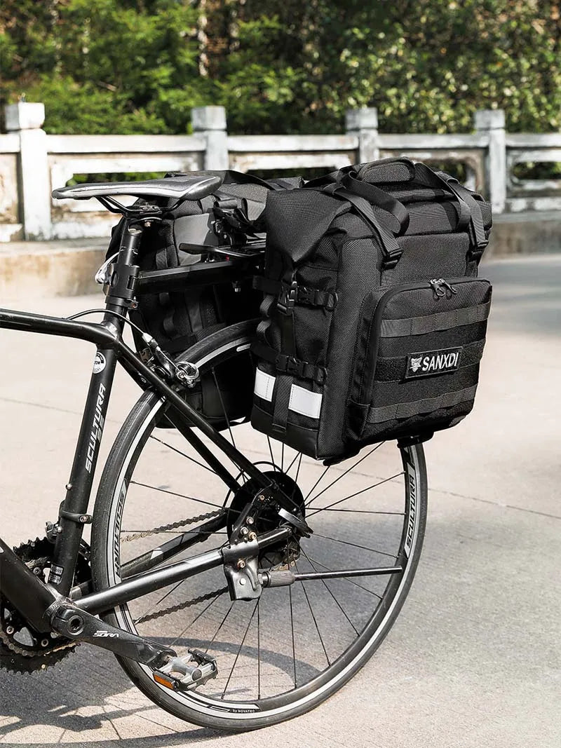 Large Capacity Mountain Bicycle Single Double Side Carrier Bag Easy Installation Waterproof Handbag New Bike Rear Rack Saddlebag