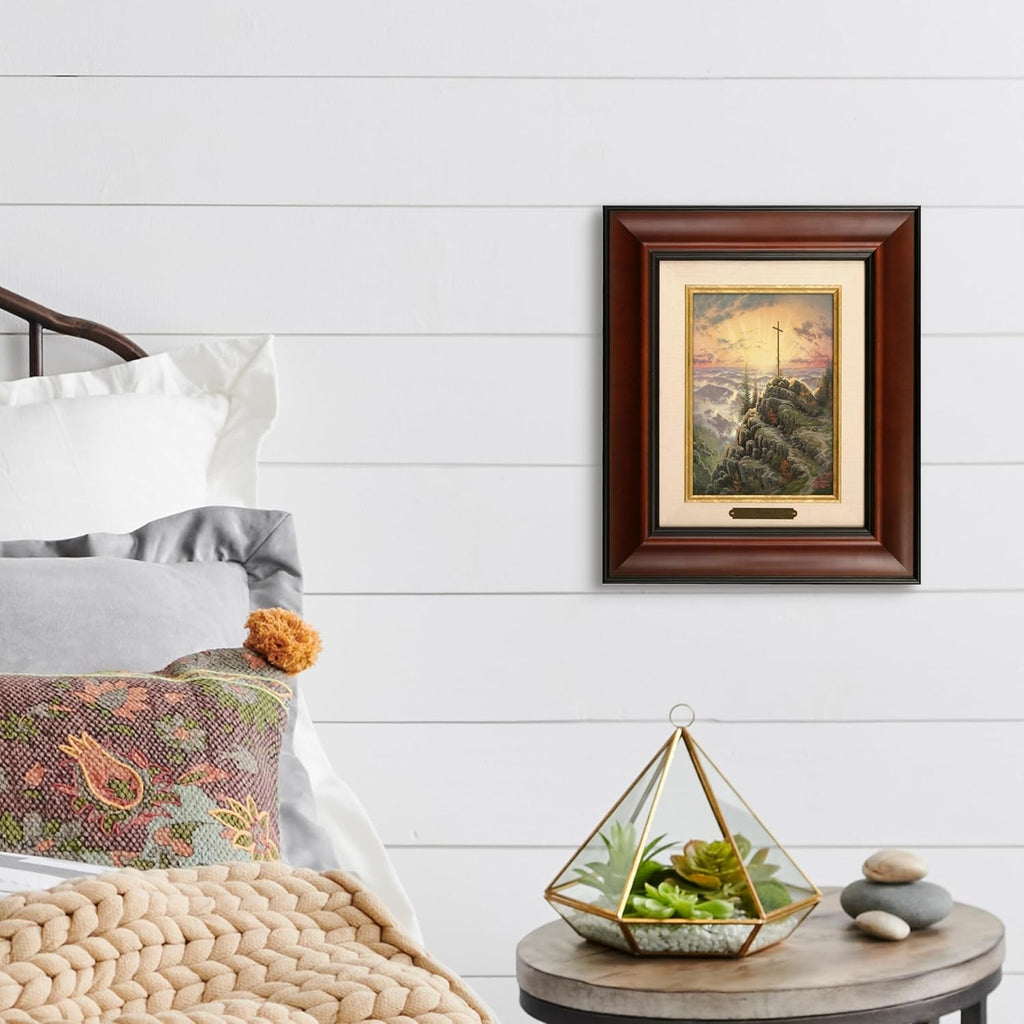Sunrise Brushwork Canvas Art Burl Frame Certificate