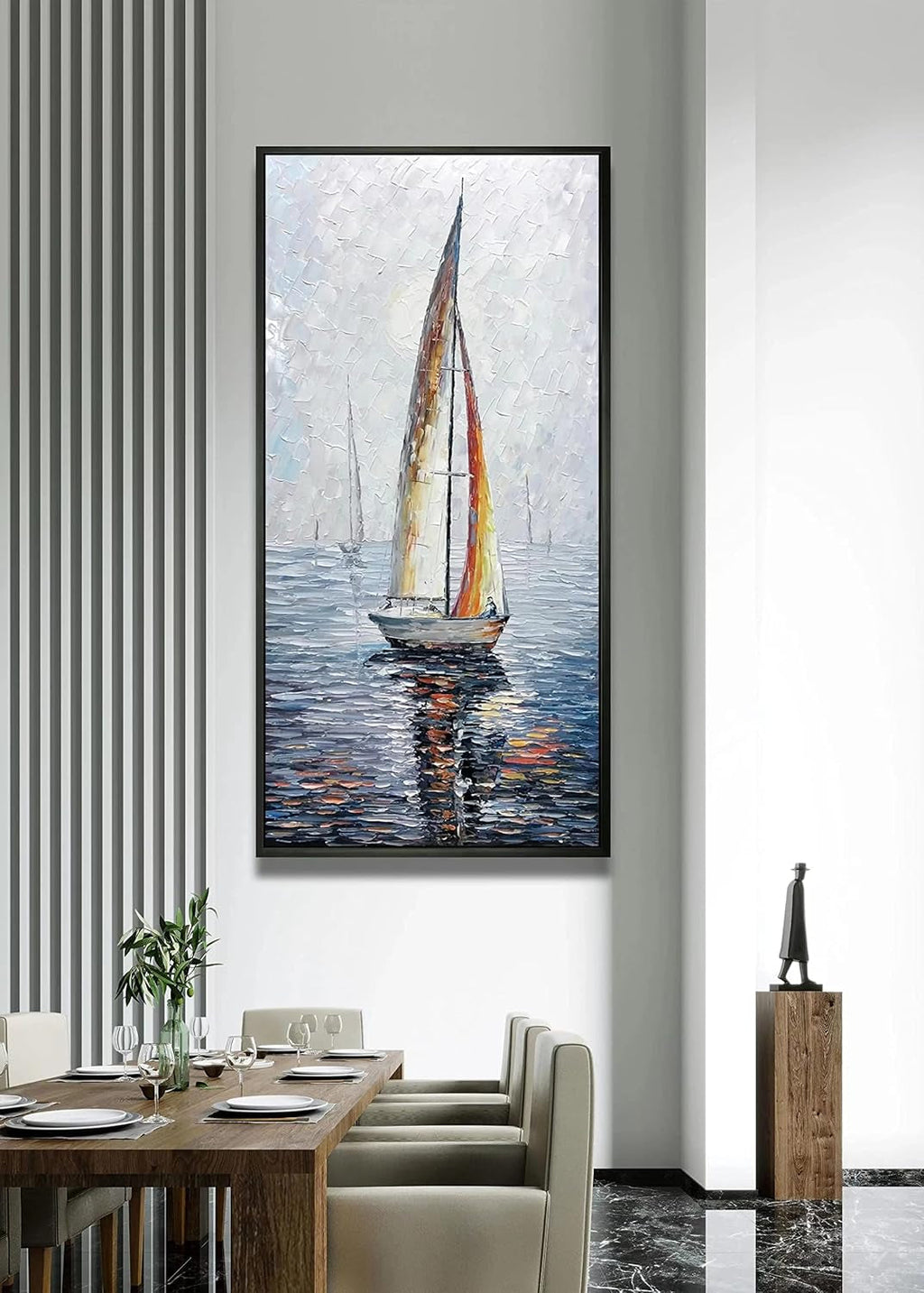 Elegant Contemporary Abstract 24x48 Inches Canvas Art