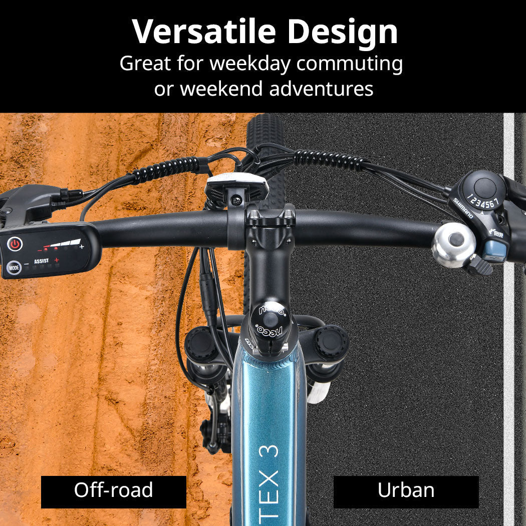 NNEMB Vortex 3 Electric Bike, Medium Frame Mountain ebike, Metallic Teal