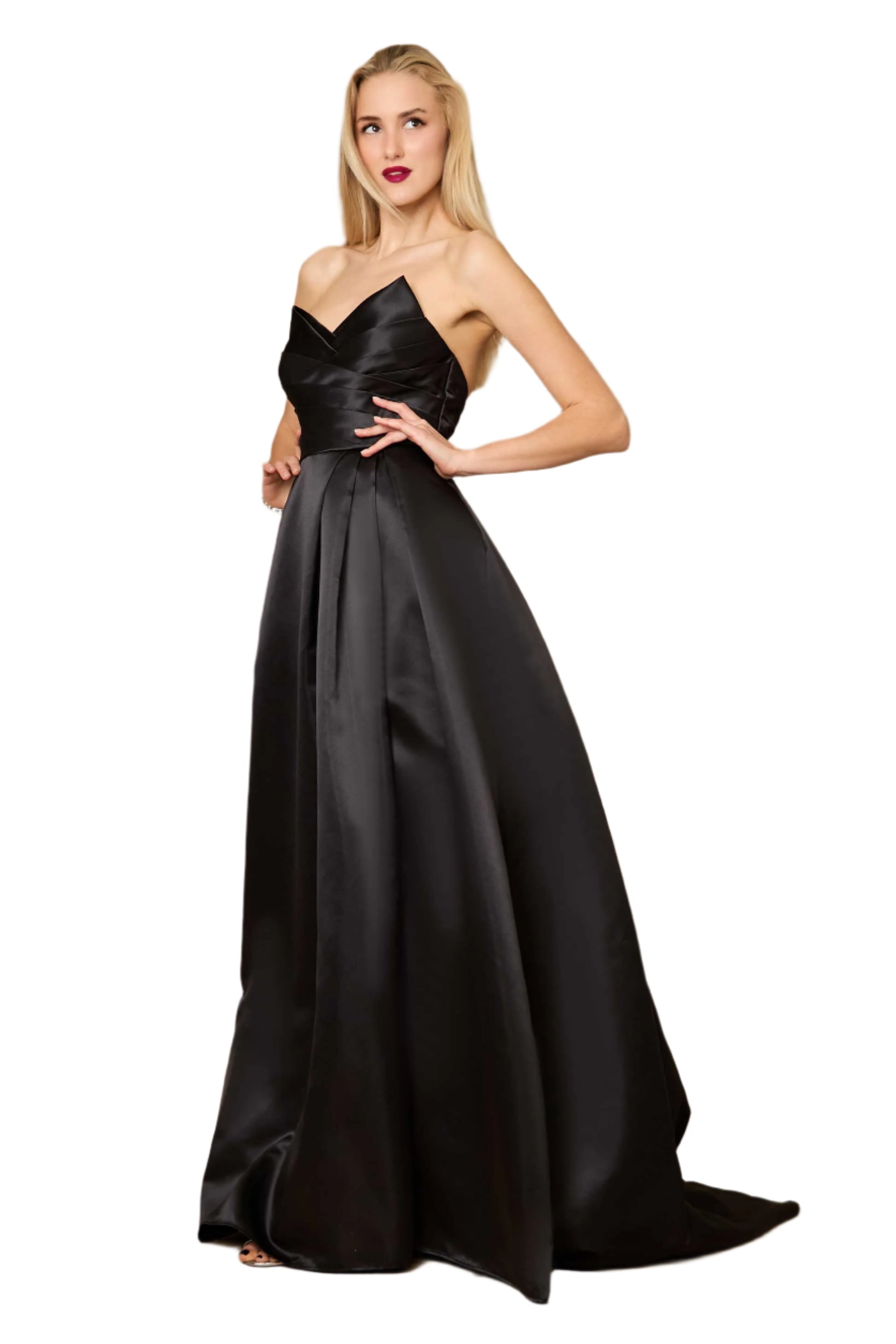 Dylan and Davids Full-Length Black Formal Ball Gown Party Dress