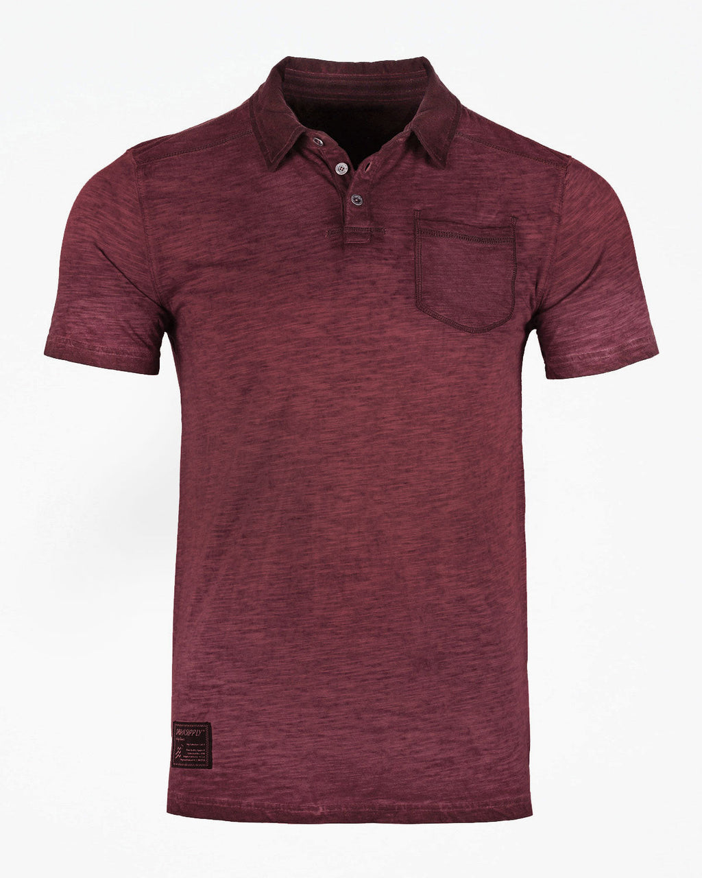 ZIMEGO Mens Short Sleeve Oil Wash Vintage Button Henley Pocket Polo T-Shirt