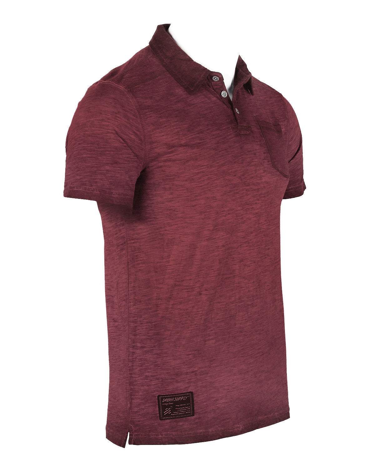 ZIMEGO Mens Short Sleeve Oil Wash Vintage Button Henley Pocket Polo T-Shirt
