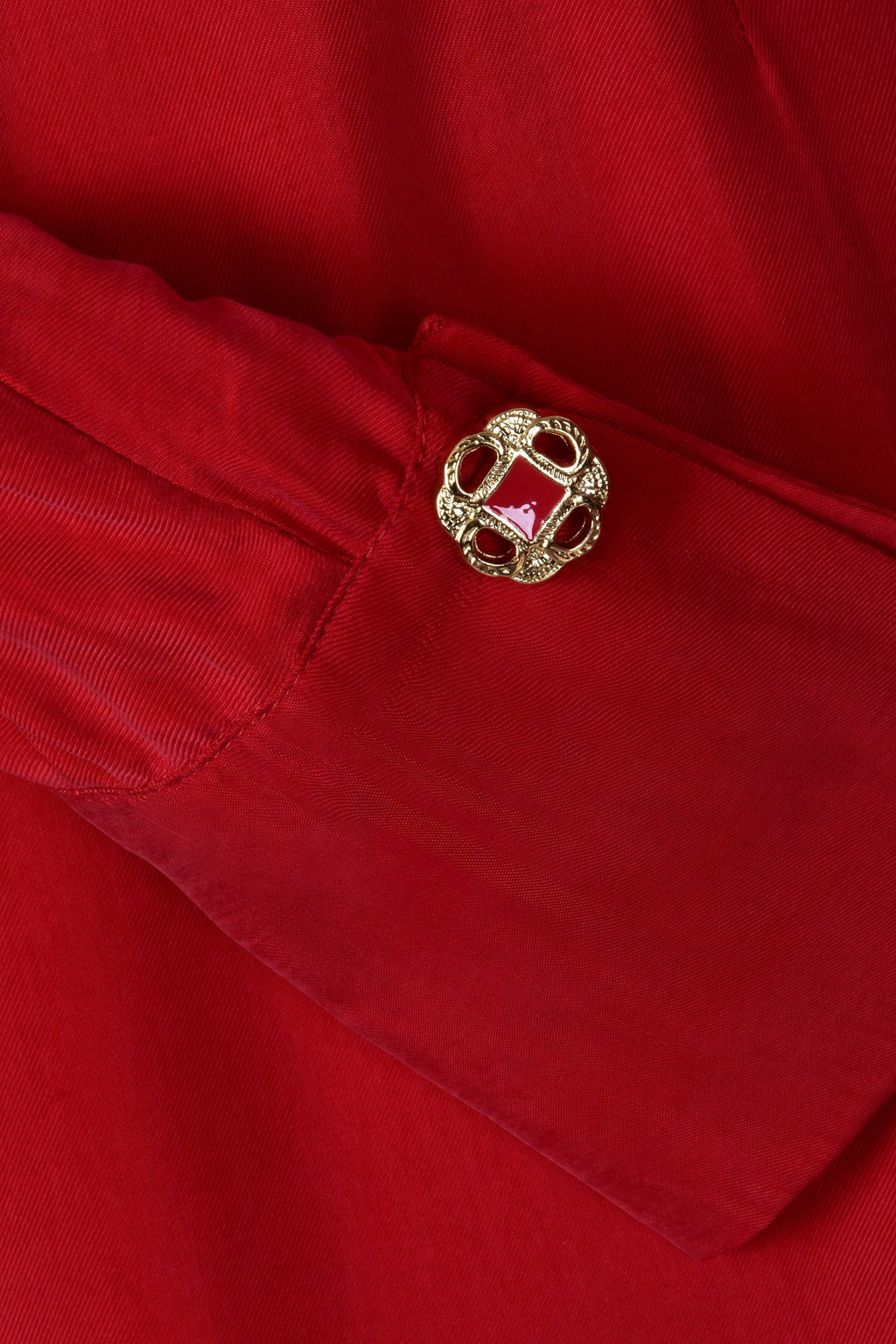 Long Sleeve Red Midi Dress