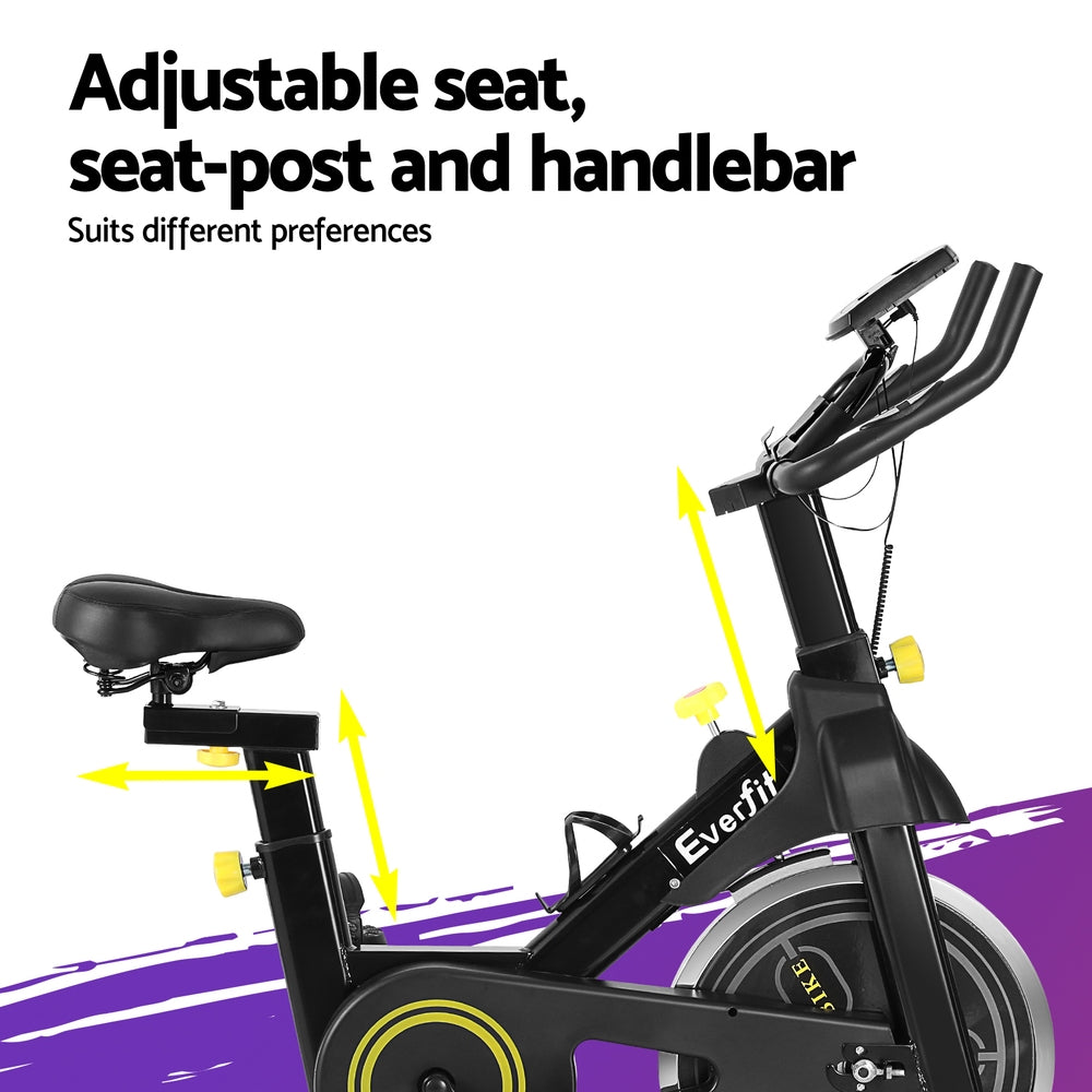 NNEDSZ Spin Bike Exercise Bike Cardio Gym Bluetooth APP Connectable
