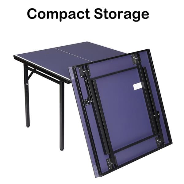 8 Legs Table Tennis Table for Kids Dark Blue Desktop