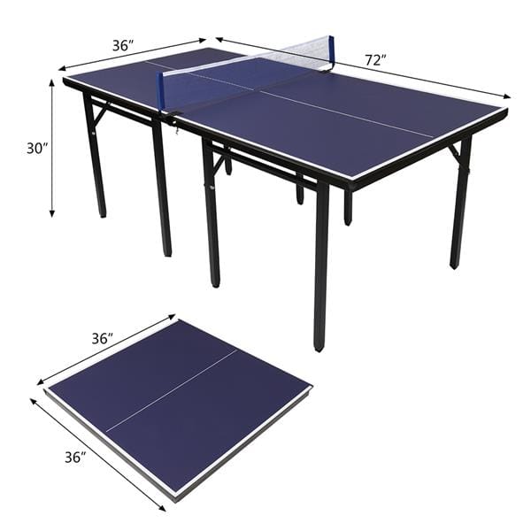 8 Legs Table Tennis Table for Kids Dark Blue Desktop