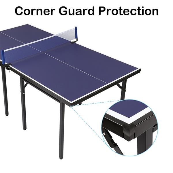 8 Legs Table Tennis Table for Kids Dark Blue Desktop