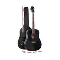 NNEDSZ 41 Inch Wooden Acoustic Guitar with Accessories set Black