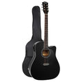 NNEDSZ 41 Inch Electric Acoustic Guitar Wooden Classical Full Size EQ Bass Black