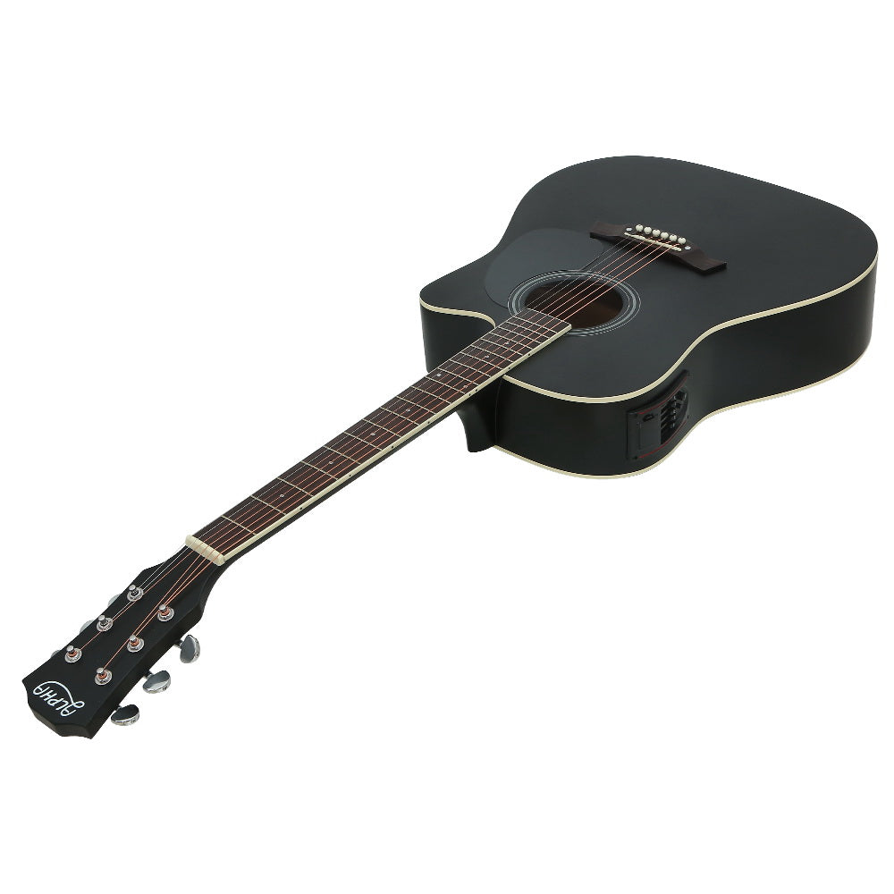 NNEDSZ 41 Inch Electric Acoustic Guitar Wooden Classical Full Size EQ Bass Black