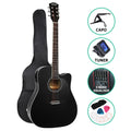 NNEDSZ 41 Inch Electric Acoustic Guitar Wooden Classical Full Size EQ Capo Black