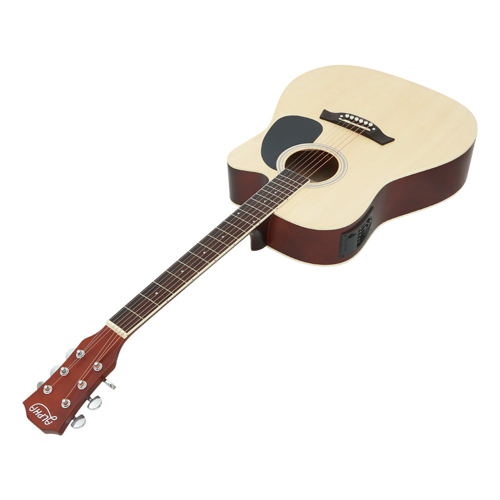 NNEDSZ 41 Inch Electric Acoustic Guitar Wooden Classical with Pickup Capo Tuner Bass Natural