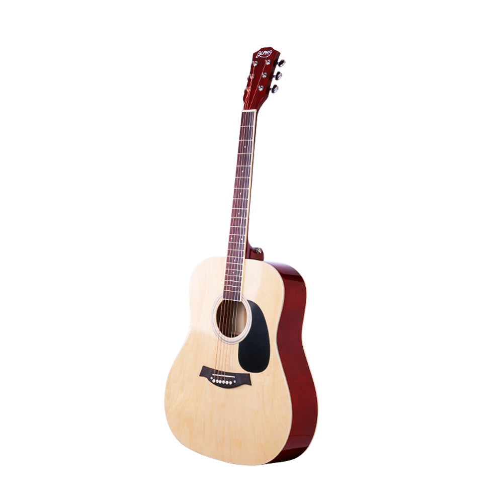 NNEDSZ 41 Inch Wooden Acoustic Guitar with Accessories set Natural Wood