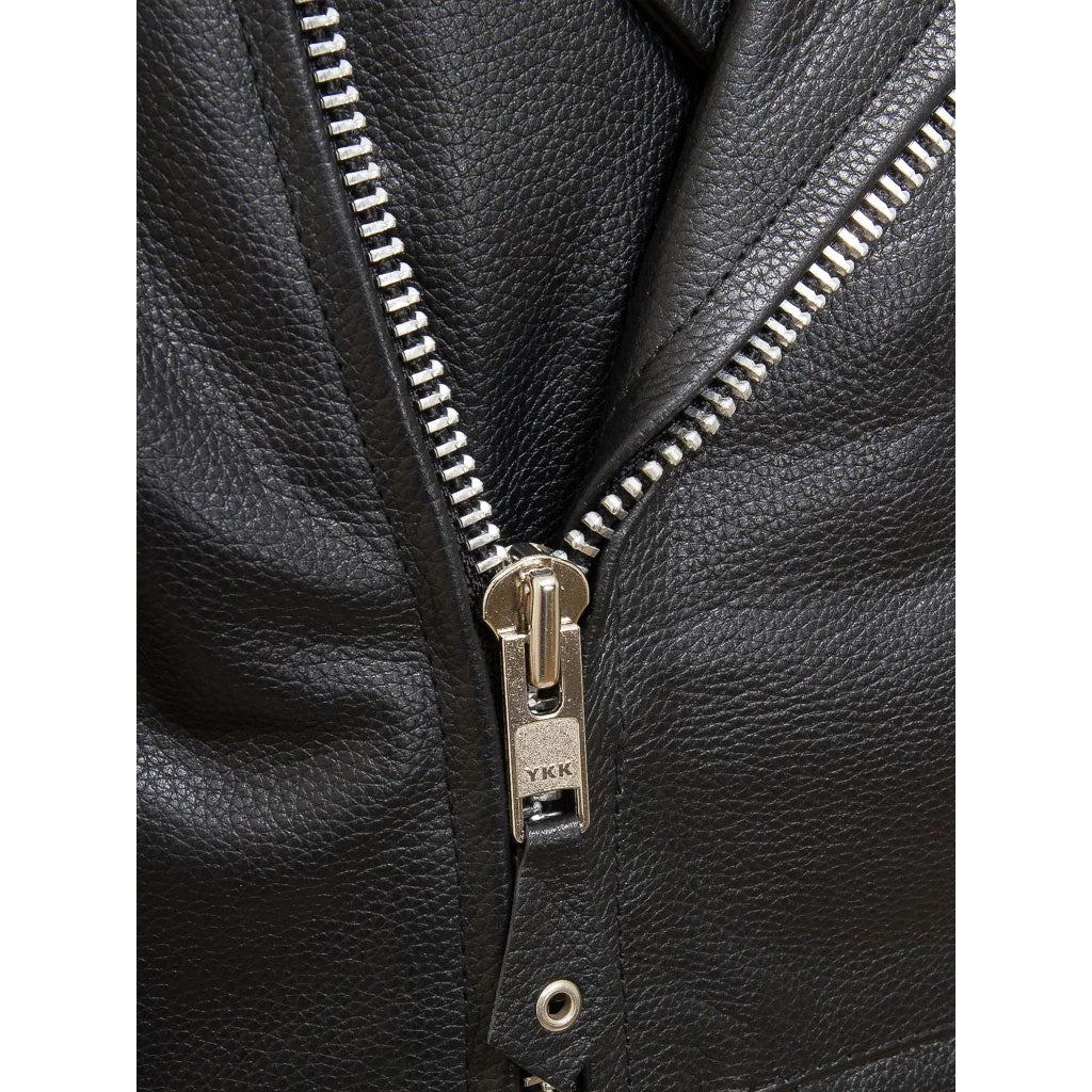 MEN BLACK LEATHER BIKER JACKET CANDOR