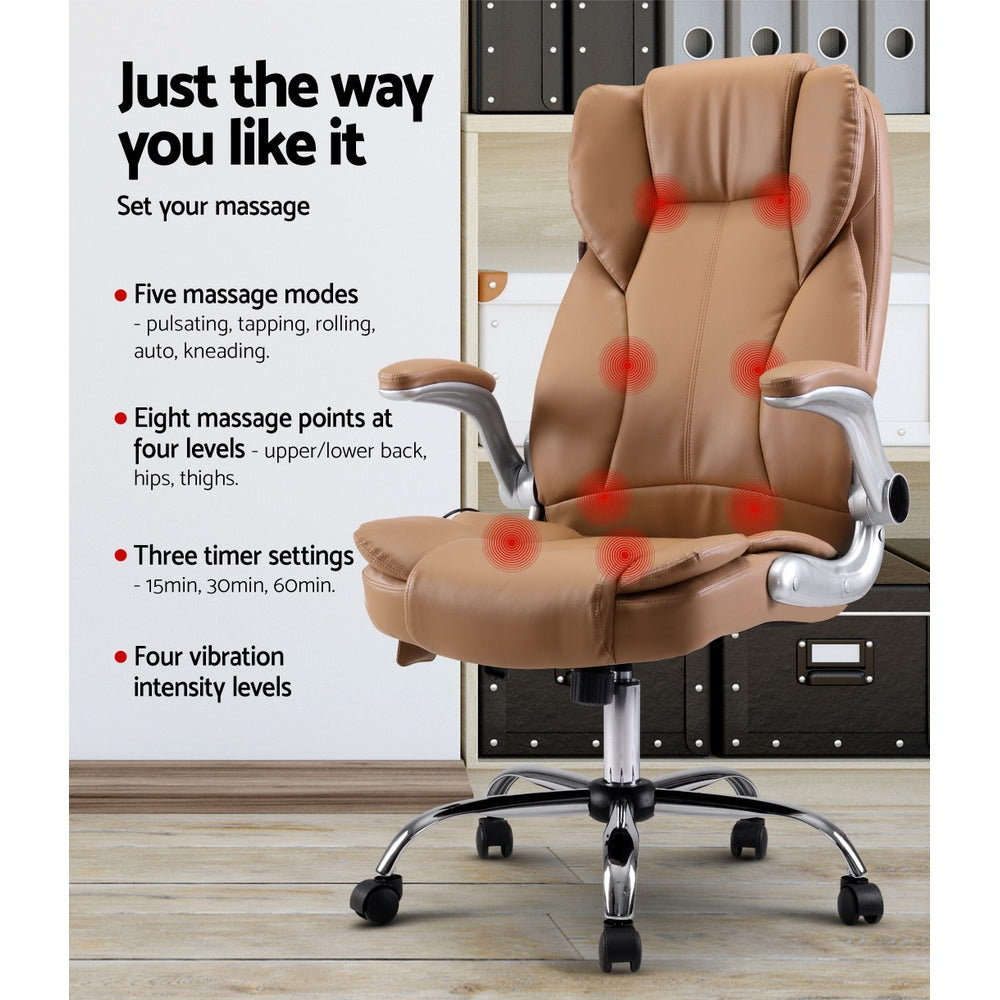 NNEDSZ Massage Office Chair Gaming Chair Computer Desk Chair 8 Point Vibration Espresso