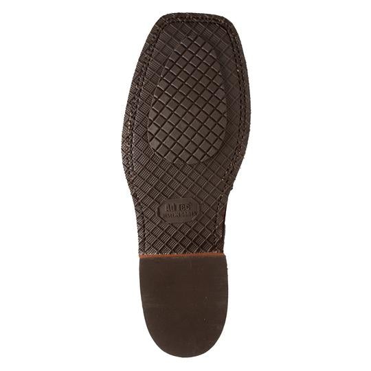 Men's 11" Western Sqaure Toe Brown Leather Boots