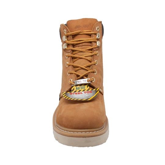 Men's Steel Toe Work Boot Tan Leather Boots