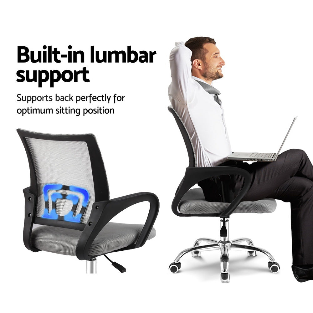 NNEDSZ Office Chair Gaming Chair Computer Mesh Chairs Executive Mid Back Grey