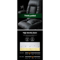 NNEDSZ Electric Massage Chair Recliner Luxury Lounge Sofa Armchair Heat Leather