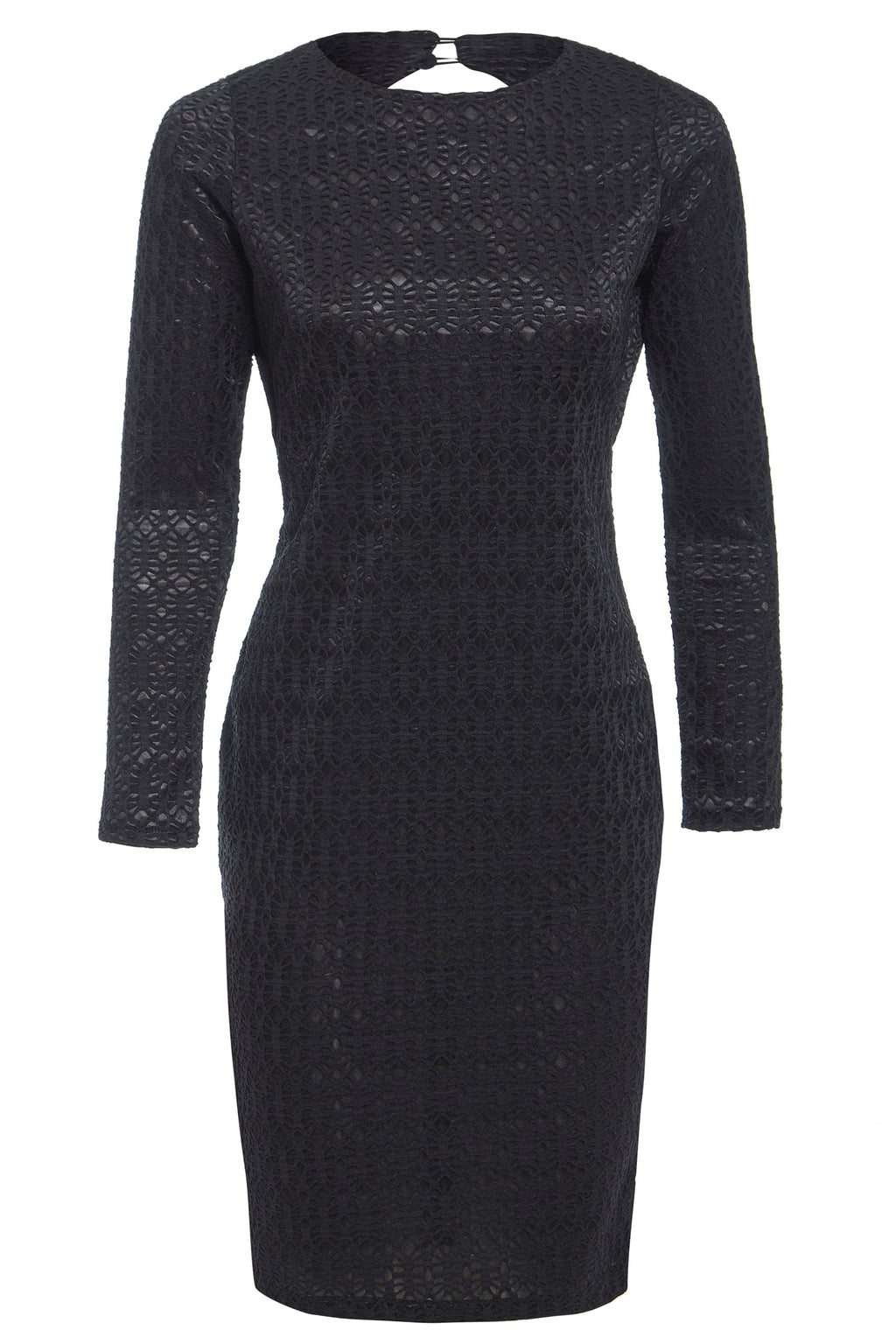 Black Twisted Backless Dress