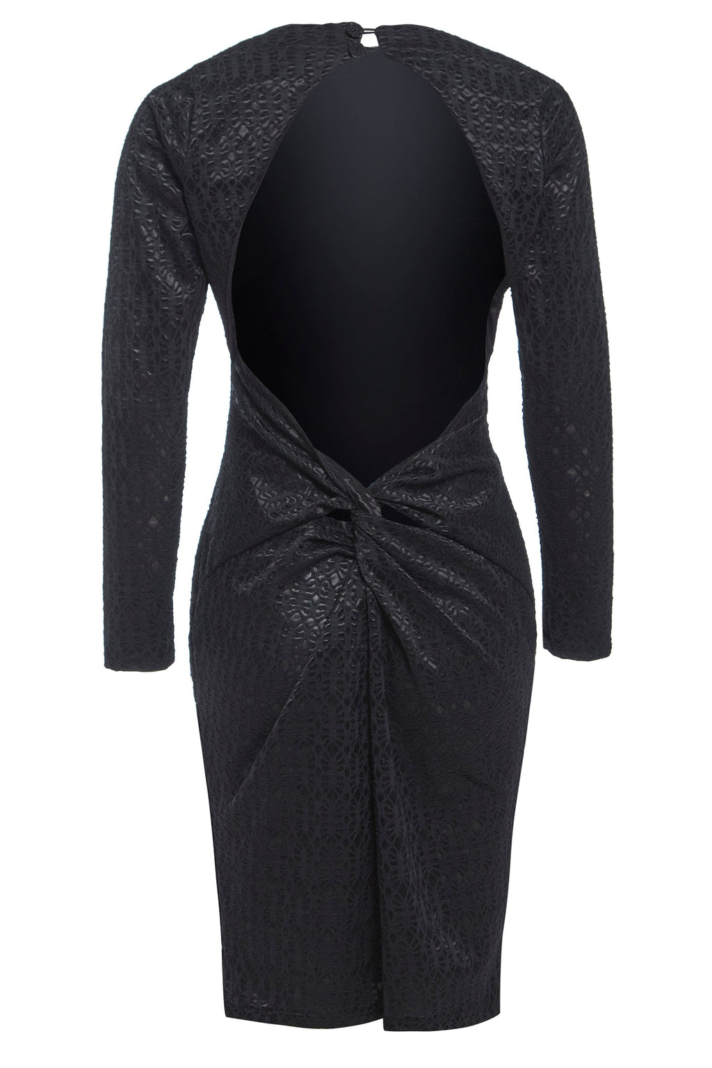 Black Twisted Backless Dress