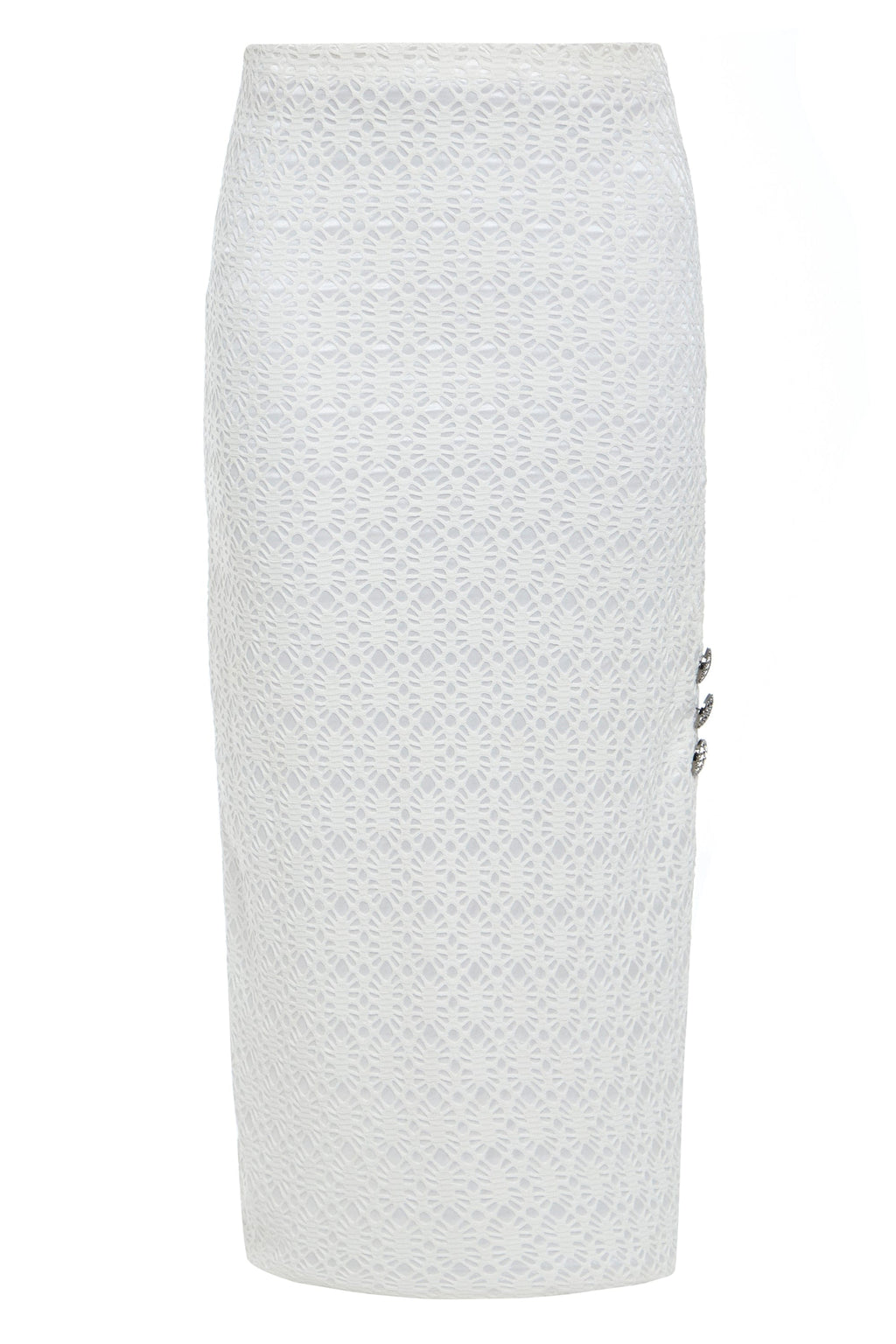 White Bodycon Lace Skirt