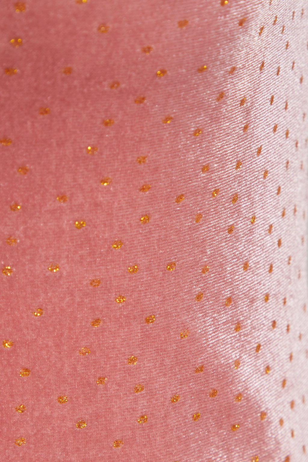 Pink Velvet Polka Dot Dress