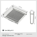 Stainless Steel Folding Toast Grill Net Gas Stove Grill Silver