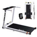 NNEDSZ Electric Treadmill Home Gym Exercise Running Machine Fitness Equipment Compact Fully Foldable 420mm Belt White