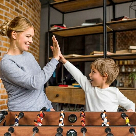 4-in-1 Combo Game Table Set Foosball Table with Billiards and Hockey