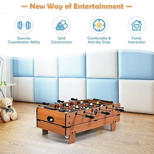4-in-1 Combo Game Table Set Foosball Table with Billiards and Hockey