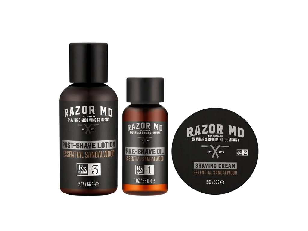 Shaving Bundle and Gift Set - Sandalwood - Travel Size