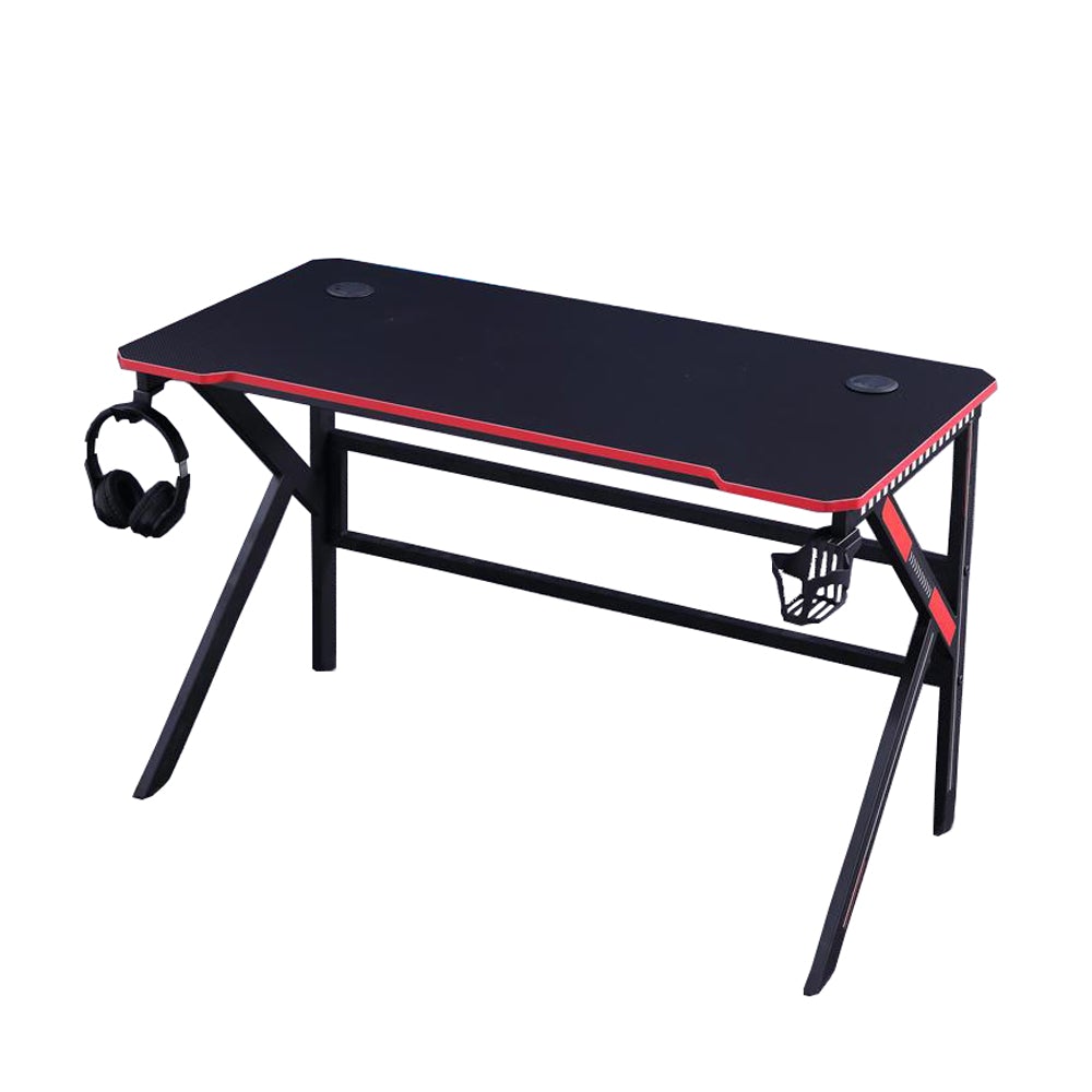 NNEDSZ Gaming Desk Desktop PC Computer Desks Desktop Racing Table Office Laptop Home K-Shaped Legs Black 120cm