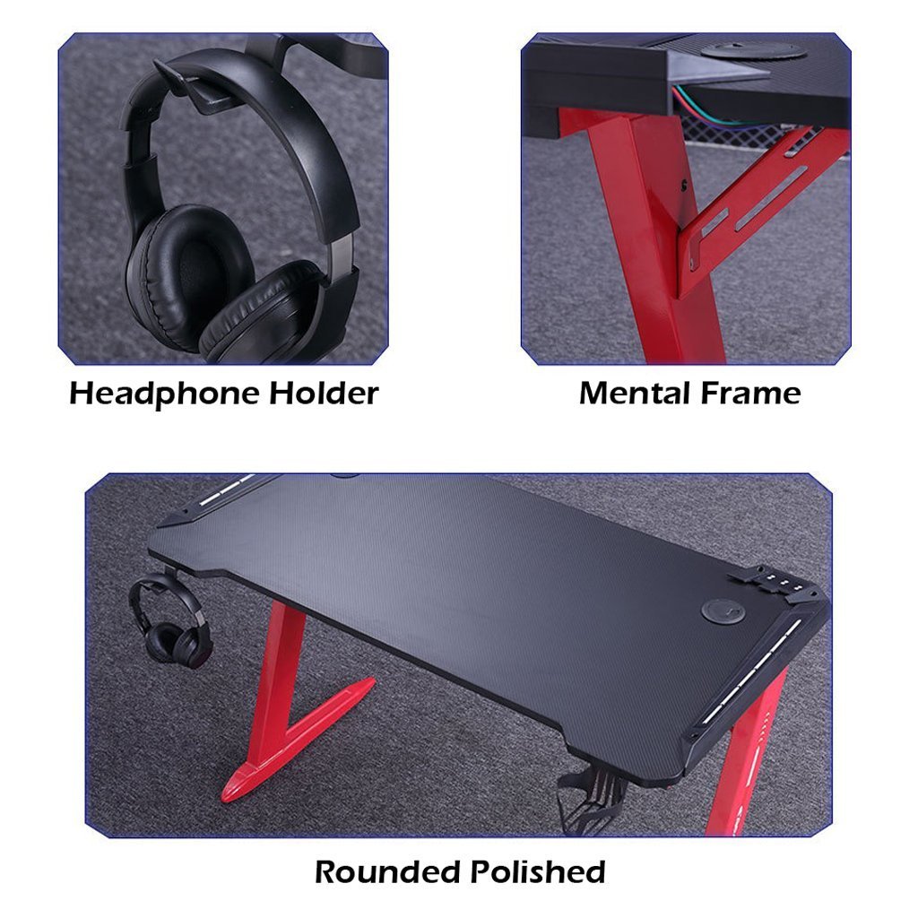 NNEDSZ 120cm RGB Gaming Desk Desktop PC Computer Desks Desktop Racing Table Office Laptop Home AU