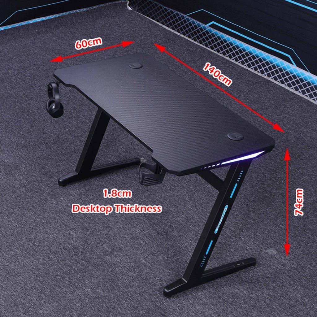 NNEDSZ 120cm RGB Gaming Desk Desktop PC Computer Desks Desktop Racing Table Office Laptop Home AU