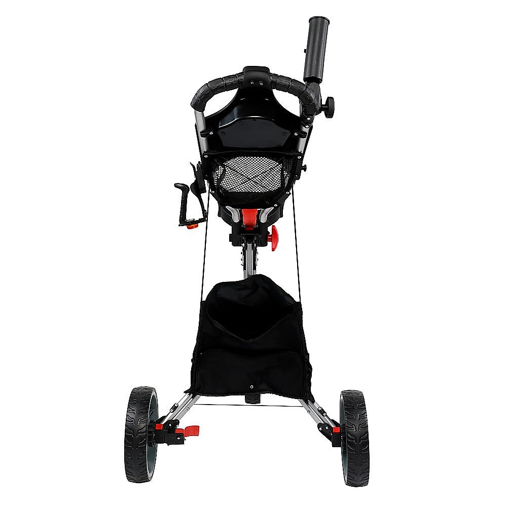 NNEDSZ Golf Club Buggy Trolley Cart Compact Foldable 3 Wheel
